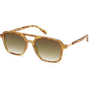 Sojos Women Mens Yellow Tortoise Trendy Rectangle Retro Shades Sunglasses